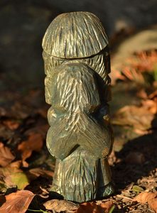 DOMOVOI, SLAVIC GUARDIAN OF YOUR HOME, STATUE, GREEN-GOLD - SLAWISCHEN STATUEN{% if kategorie.adresa_nazvy[0] != zbozi.kategorie.nazev %} - SKULPTURE, GARDEN DECOR{% endif %}