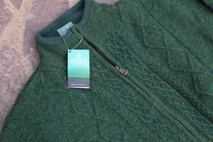 EAMON MEN'S LINED ZIPPER CARDIGAN GREEN - WOOLEN SWEATERS AND VESTS{% if kategorie.adresa_nazvy[0] != zbozi.kategorie.nazev %} - WOOLEN PRODUCTS, IRELAND{% endif %}