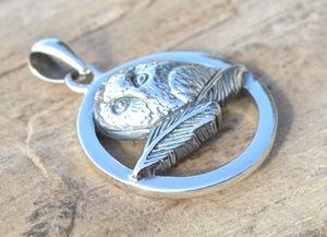 OWL, STERLING SILVER PENDANT - ANHÄNGER - SCHMUCK, SILBER{% if kategorie.adresa_nazvy[0] != zbozi.kategorie.nazev %} - SILBER SCHMUCKSTÜCKE{% endif %}