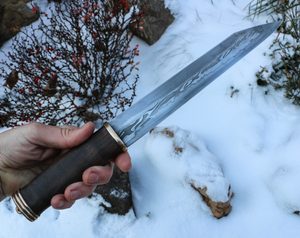 NJÖRD, VIKING SEAX, DAMASCUS STEEL KNIFE - DAMASCUS STEEL KNIVES{% if kategorie.adresa_nazvy[0] != zbozi.kategorie.nazev %} - WEAPONS - SWORDS, AXES, KNIVES{% endif %}