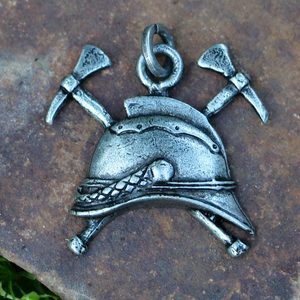 OLD FIRE HELMET - ZINC PENDANT, ANTIQUE SILVER - ALL PENDANTS, OUR PRODUCTION{% if kategorie.adresa_nazvy[0] != zbozi.kategorie.nazev %} - JEWELLERY - BRONZE, ZINC{% endif %}