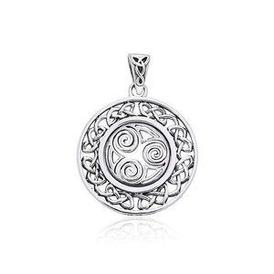 SILVER TRISKELLE IN CIRCLE, PENDANT - ANHÄNGER - SCHMUCK, SILBER{% if kategorie.adresa_nazvy[0] != zbozi.kategorie.nazev %} - SILBER SCHMUCKSTÜCKE{% endif %}