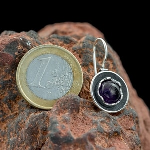 SALLY, EARRINGS, AMETHYST, SILVER - EARRINGS WITH GEMSTONES, SILVER{% if kategorie.adresa_nazvy[0] != zbozi.kategorie.nazev %} - SILVER JEWELLERY{% endif %}