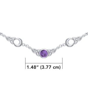 MOON PHASES, SILVER NECKLACE WITH AMETHYST AG 925 - HALSKETTEN{% if kategorie.adresa_nazvy[0] != zbozi.kategorie.nazev %} - SILBER SCHMUCKSTÜCKE{% endif %}