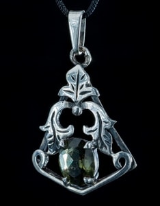 ZEPHYRA, PENDANT, MOLDAVITE, SILVER 925 - MOLDAVITES, CZECH{% if kategorie.adresa_nazvy[0] != zbozi.kategorie.nazev %} - SILVER JEWELLERY{% endif %}