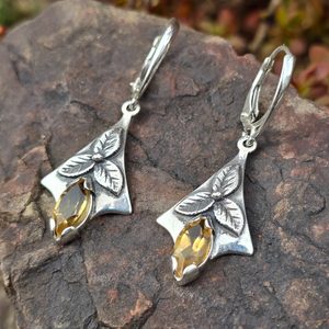 SHAMROCK, EARRINGS, SILVER 925, CITRINE - EARRINGS{% if kategorie.adresa_nazvy[0] != zbozi.kategorie.nazev %} - SILVER JEWELLERY{% endif %}