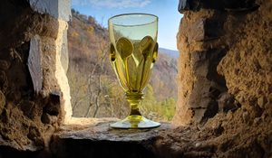 PERCHTA, BOHEMIAN MEDIEVAL GOBLET, GREEN FOREST GLASS - HISTORICAL GLASS{% if kategorie.adresa_nazvy[0] != zbozi.kategorie.nazev %} - CERAMICS, GLASS{% endif %}