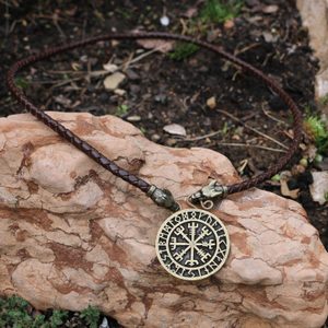 VEGVÍSIR, LEATHER BOLO - ZINC - VIKING PENDANTS{% if kategorie.adresa_nazvy[0] != zbozi.kategorie.nazev %} - JEWELLERY - BRONZE, ZINC{% endif %}