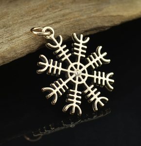 AEGISHJALMUR - HELM OF AWE, ICELANDIC MAGICAL RUNE, PENDANT, BRONZE - BRONZE HISTORICAL JEWELS{% if kategorie.adresa_nazvy[0] != zbozi.kategorie.nazev %} - JEWELLERY - BRONZE, ZINC{% endif %}