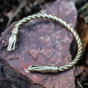 URNES STYLE BRASS BRACELET - VIKING, SLAVIC, CELTIC BRACELETS - BRONZE AND BRASS{% if kategorie.adresa_nazvy[0] != zbozi.kategorie.nazev %} - JEWELLERY - BRONZE, ZINC{% endif %}