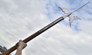 HALBERD, REPLICA OF A TWO-HANDED POLE WEAPON - AXES, POLEWEAPONS{% if kategorie.adresa_nazvy[0] != zbozi.kategorie.nazev %} - WEAPONS - SWORDS, AXES, KNIVES{% endif %}