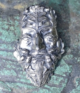 OAK GREEN MAN, STERLING SILVER PENDANT - PENDANTS{% if kategorie.adresa_nazvy[0] != zbozi.kategorie.nazev %} - SILVER JEWELLERY{% endif %}