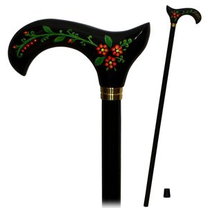 ROSE - FOLK ART - WALKING STICK, CANE - SCHWARZ - GEHSTÖCKE{% if kategorie.adresa_nazvy[0] != zbozi.kategorie.nazev %} - HOLZPRODUKTE{% endif %}