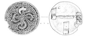 WIKINGER SWASTIKA THUMBY-BIENEBEK, BROSCHE, BRONZE - KOSTÜM BROSCHEN, FIBULAE{% if kategorie.adresa_nazvy[0] != zbozi.kategorie.nazev %} - SCHMUCKSTÜCKE{% endif %}