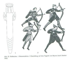 DER KÖCHER FÜR BOGENSCHÜTZEN, FRÜHES MITTELALTER - HEDEBY, BAYEUX - BÖGENZUBEHÖR{% if kategorie.adresa_nazvy[0] != zbozi.kategorie.nazev %} - WAFFEN{% endif %}