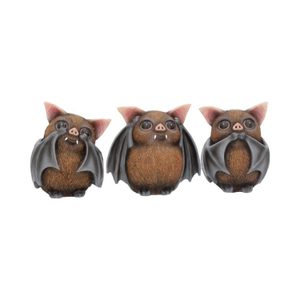 THREE WISE BATS, FIGURINES SET - ANIMAL FIGURES{% if kategorie.adresa_nazvy[0] != zbozi.kategorie.nazev %} - PAGAN DECORATIONS{% endif %}