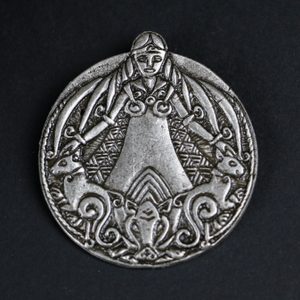 FREYA VIKING PENDANT ZINC, ANTIQUE SILVER - ALL PENDANTS, OUR PRODUCTION{% if kategorie.adresa_nazvy[0] != zbozi.kategorie.nazev %} - JEWELLERY - BRONZE, ZINC{% endif %}