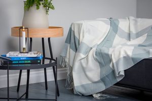 AQUA BLOCK CHECK THROW, LAMBSWOOL - WOOLEN BLANKETS AND SCARVES, IRELAND{% if kategorie.adresa_nazvy[0] != zbozi.kategorie.nazev %} - WOOLEN PRODUCTS, IRELAND{% endif %}