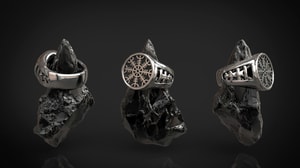 AEGISHJÁLMUR - HELM OF AWE, VIKING RING, SILVER - RINGS{% if kategorie.adresa_nazvy[0] != zbozi.kategorie.nazev %} - SILVER JEWELLERY{% endif %}