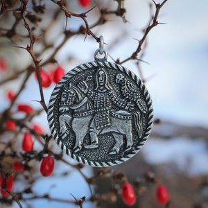 MEDIEVAL FALCONER MORAVIA MAGNA ZINC PENDANT - MIDDLE AGES, OTHER PENDANTS{% if kategorie.adresa_nazvy[0] != zbozi.kategorie.nazev %} - JEWELLERY - BRONZE, ZINC{% endif %}