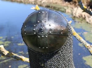 VIKING HELMET GJERMUNDBU WITH RIVETED AVENTAIL - VIKING AND NORMAN HELMETS{% if kategorie.adresa_nazvy[0] != zbozi.kategorie.nazev %} - ARMOUR HELMETS, SHIELDS{% endif %}