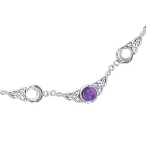 MOON PHASES, SILVER NECKLACE WITH AMETHYST AG 925 - HALSKETTEN{% if kategorie.adresa_nazvy[0] != zbozi.kategorie.nazev %} - SILBER SCHMUCKSTÜCKE{% endif %}