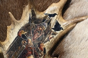 ODIN, NORSE GOD, ANTLER - SCRIMSHAW - PRODUCTS FROM ANTLER, WOOD{% if kategorie.adresa_nazvy[0] != zbozi.kategorie.nazev %} - PAGAN DECORATIONS{% endif %}