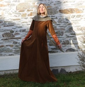 UPPER DRESS - MEDIEVAL COSTUME, LADIES, 14TH CENTURY - COSTUMES FOR WOMEN{% if kategorie.adresa_nazvy[0] != zbozi.kategorie.nazev %} - SHOES, COSTUMES{% endif %}