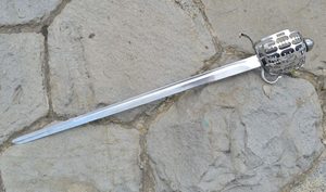 SCOTTISH BASKET HILT BROADSWORD, REPLICA OF AN ORIGINAL SWORD FOR PRACTICAL USAGE - FALCHIONS, SCOTLAND, OTHER SWORDS{% if kategorie.adresa_nazvy[0] != zbozi.kategorie.nazev %} - WEAPONS - SWORDS, AXES, KNIVES{% endif %}