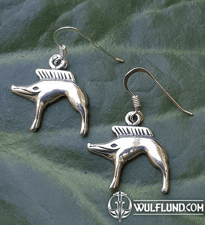 WILD BOAR, EARRINGS, SILVER