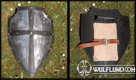 BATTLE READY SHIELD WITH LEATHER BELT