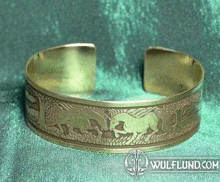 EINHORN, ARMBAND AUS MESSING, IRLAND