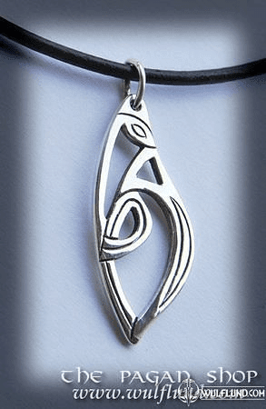 CELTIC NECKLACE, HANDCRAFTED SILVER PENDANT, XIV