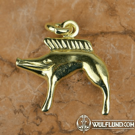 CELTIC BOAR, NEUVY-EN-SULLIAS, GOLD PLATED PENDANT