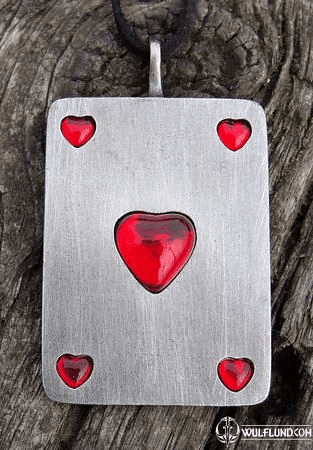 FOUR OF HEARTS PENDANT, HEARTHS
