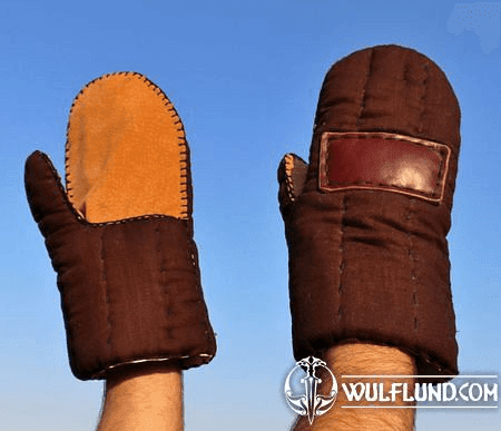 GEPOLSTERTE MITTELALTERLICHEN HANDSCHUHE