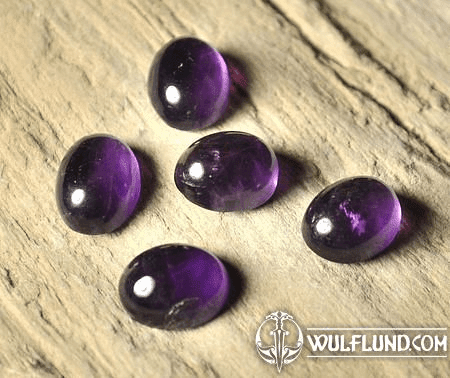 AMETHYST - AFRICAN, CABOCHON - OVAL, GEMSTONE 9 X 7 MM