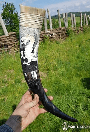 DRAGON, ENGRAVED DRINKING HORN, DELUXE EDITION