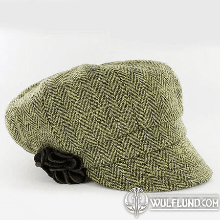 NEWSBOY CAP - GREEN, WOOL, IRELAND