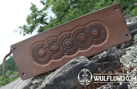 LEATHER WRISTBAND WITH SLAVIC SYMBOLS