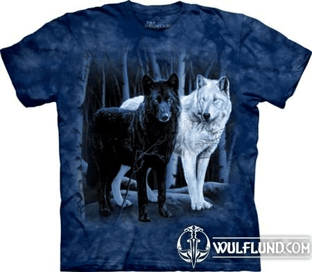 BLACK AND WHITE WOLVES, T-SHIRT, THE MOUNTAIN
