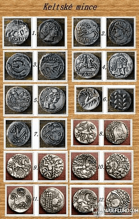 SET OF 12 IRON AGE COINS, CELTIC COINS, REPLICAS