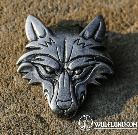 VUK, WOLF HEAD PENDANT, TIN