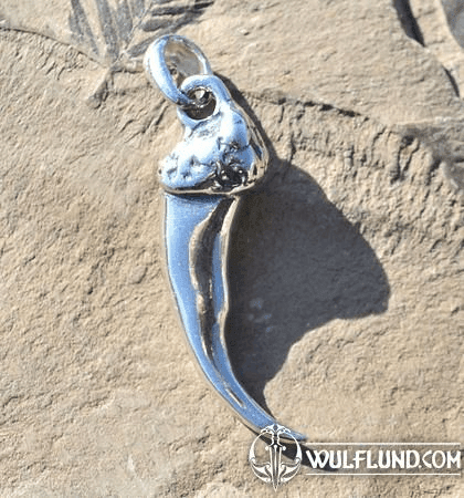 WOLF CLAW, PENDANT, STERLING SILVER