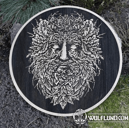 GREEN MAN WALL DECORATION 45CM OAK