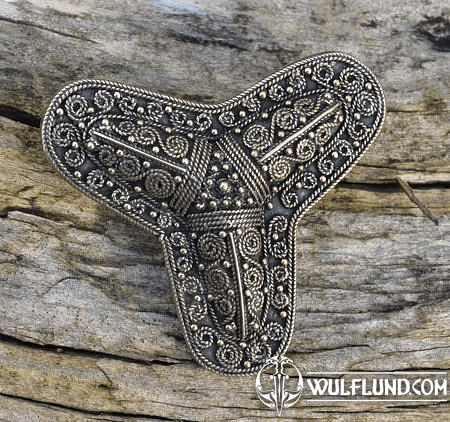 VIKING TREFOIL BROOCH, BRONZE