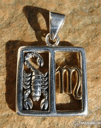 SCORPIO, THE SCORPION, SILVER PENDANT