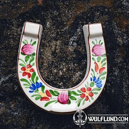 LUCKY HORSESHOE, HANDPAINTED CERAMICS