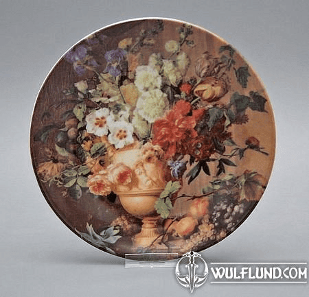 FLOWERS - PLATE, PORCELAIN FROM CARLSBAD