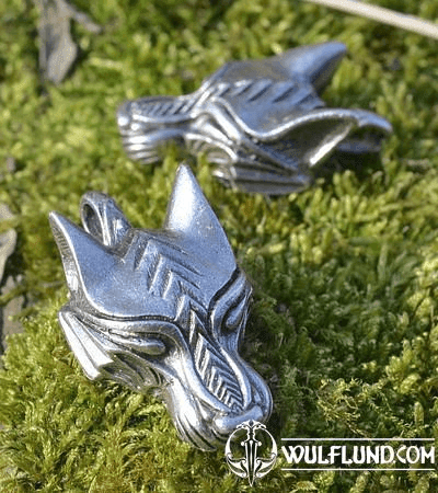 WARG NORSE WOLF VIKING PENDANT, ZINC